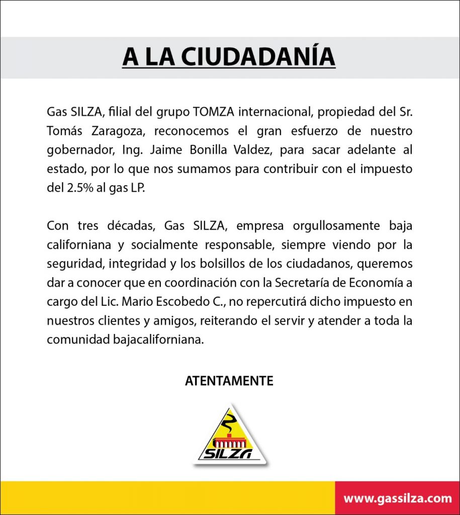 Comunicado Gas Silza