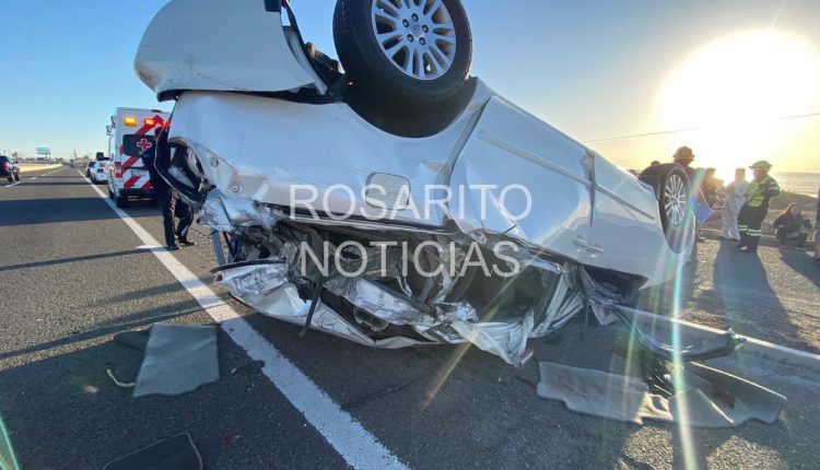 Accidente, vehiculos, volcadura