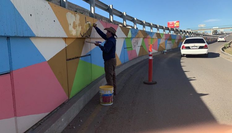 Puente, rehabilitación, pintura, graffiti