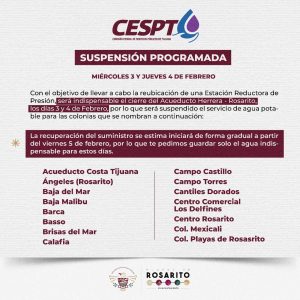 CESPT, Agua, desabasto