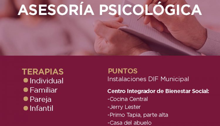 DIF, terapias, sector infantil, asesoría