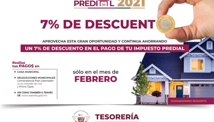 Descuento, predial, pago