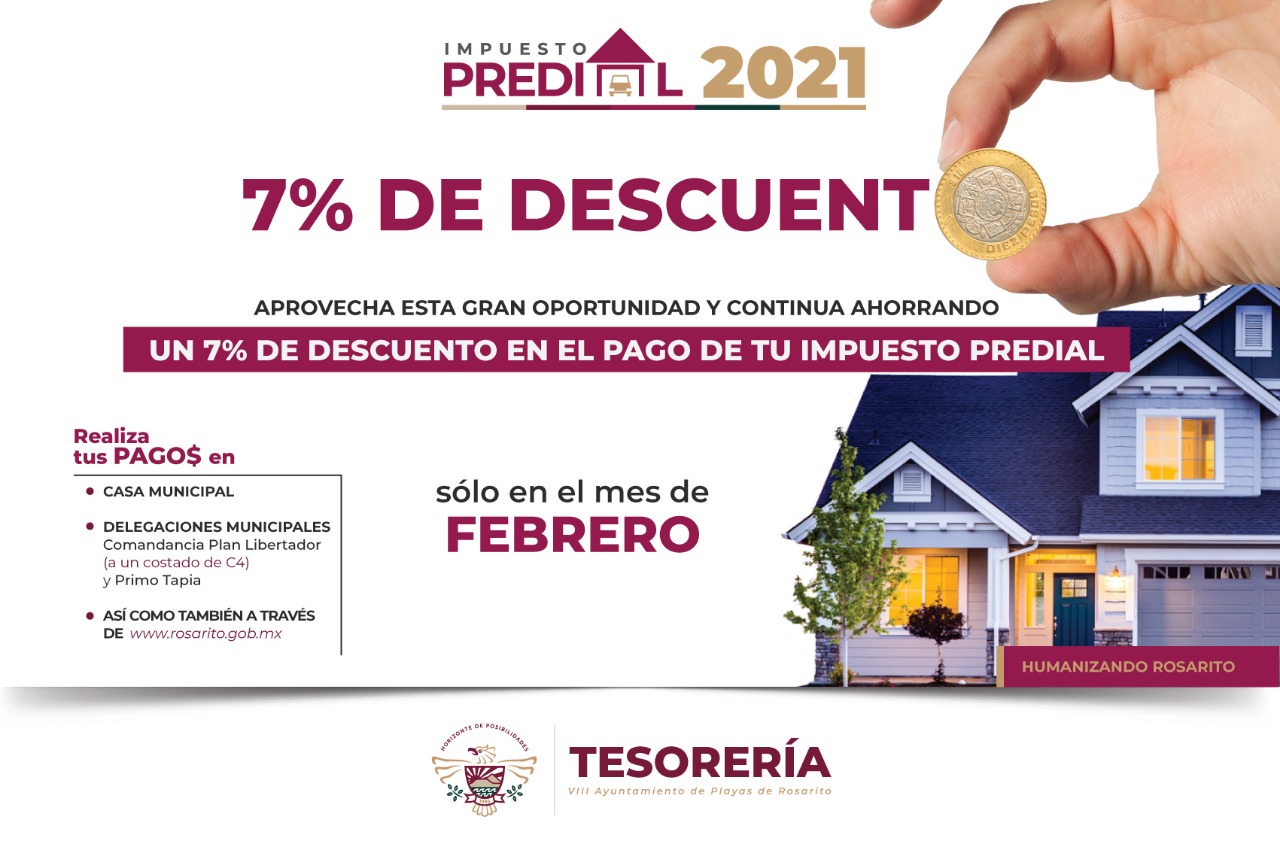 Descuento, predial, pago