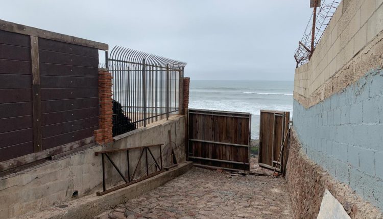 Playa, terreno, portón, Acceso