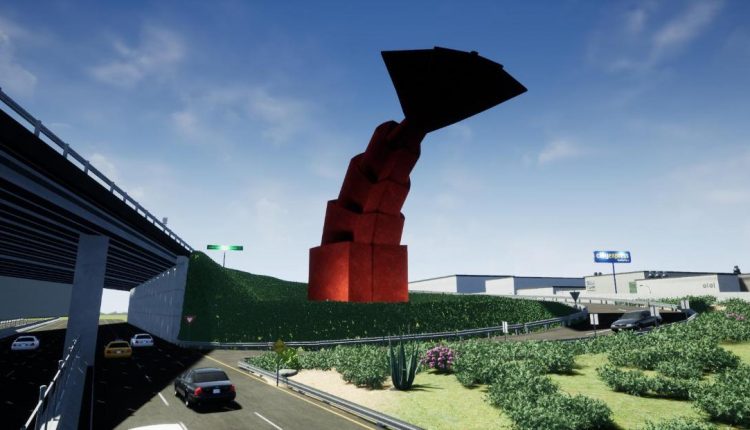 Escultura, playas de Rosarito, Nodo Pemex