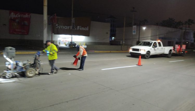 Vialidades, pintura, Secretaría de Desarrollo y Servicios Urbanos (SDSU)