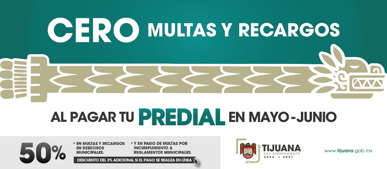 Bandera Tijuana Predial abril