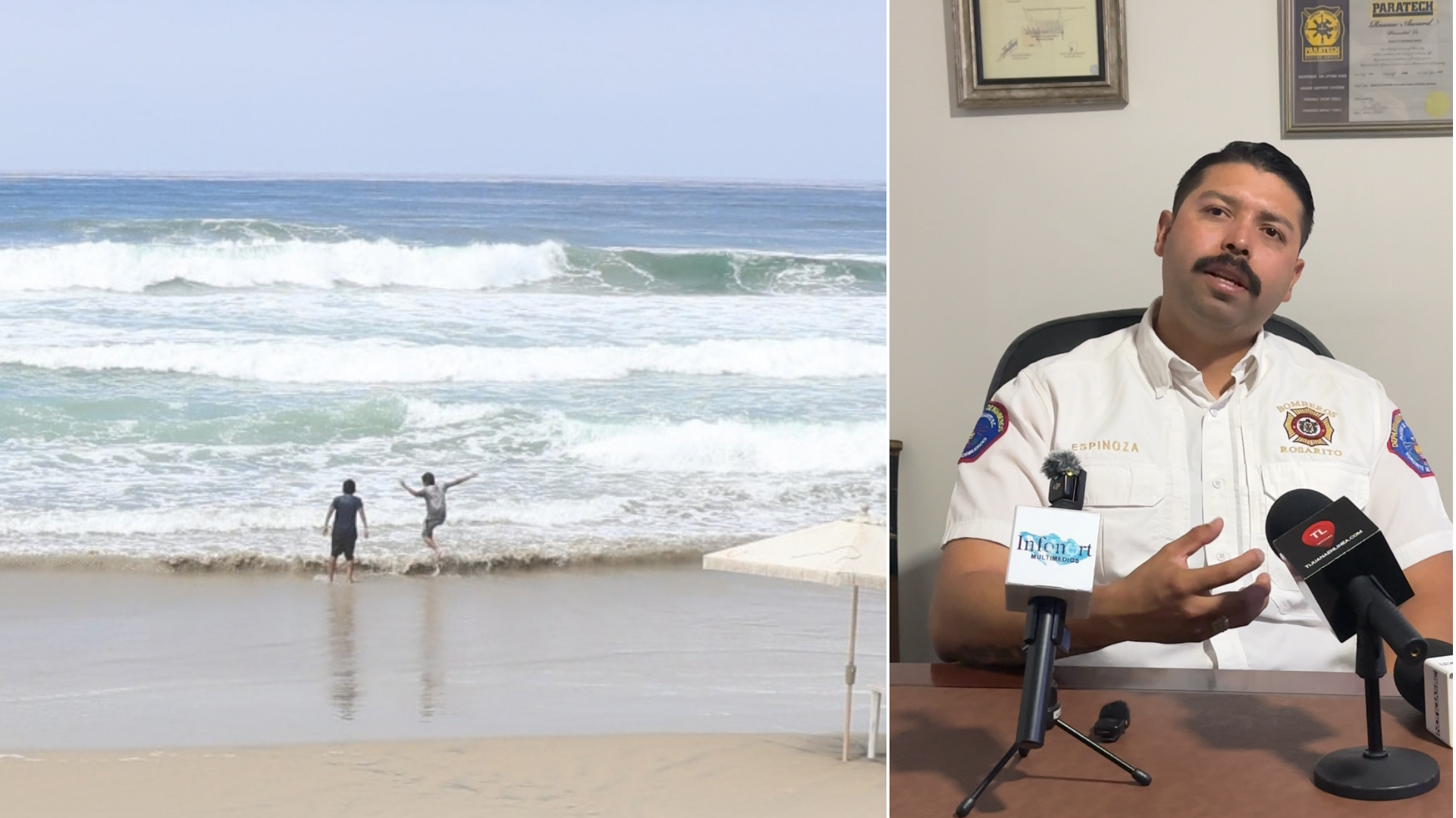 Declaraciones de la Dirección de Protección Civil sobre el operativo en zona sur / Foto: Rosarito Noticias