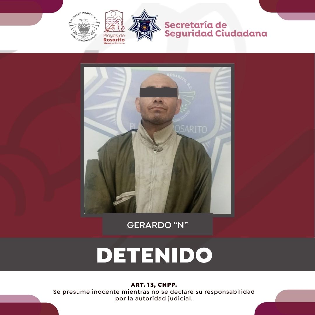 Tras entablar un diálogo con el individuo, lograron convencerlo de retirarse de la orilla del techo; no obstante, al mantener una conducta defensiva, los agentes procedieron a su contención física.