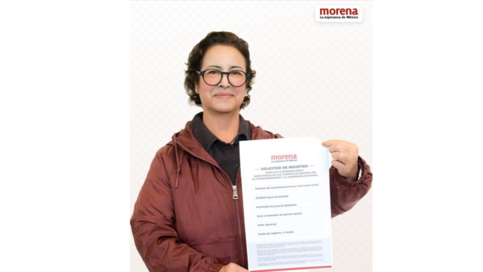 Rocío Adame se registra para la Coordinación Municipal en Playas de Rosarito